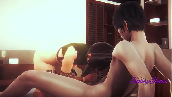 Final Fantasy VII Hentai 3D - Yuffie Handjob, Blowjob and fucked with creampie - Anime Manga Porn