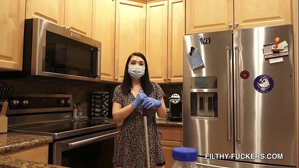 Big Tits Nude Maid Mina Moon - Housekeeping Hottie Paid Xtra To Clean Naked - Sexy Asian Goddess HD